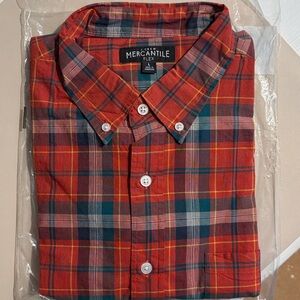 J. Crew Mercantile Flex Multicolor Plaid Men’s long sleeve shirt large, NWT